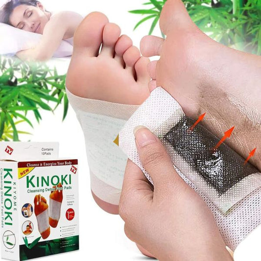 ¡Elimina las toxinas de tu cuerpo a través de tus Pies!🔥Parches Kinokis desintoxicantes | CAJA X 10 UNIDADES